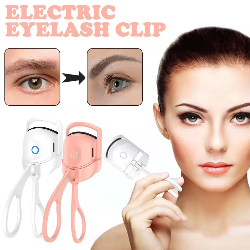 Electric Eyelash Curler Portable Electric Comb Eye Lash Tools Thermal Makeup Eyelashes Eyelash Perm Long Lasting Curler Cur F0W7